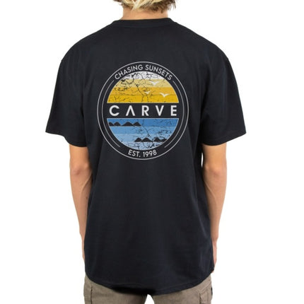 CARVE HORIZON BOYS SHORT SLEEVE TEE - BLACK - 6 pieces 8/10/12/14 (1/2/2/1)