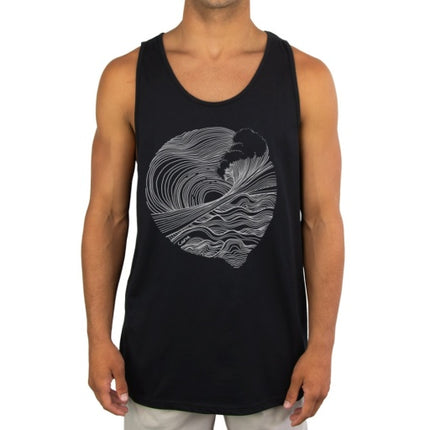 CARVE LINEAR MENS SINGLET - BLACK - 10 pieces S/M/L/XL/XXL (1/2/3/2/2)