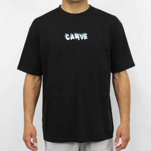 CARVE WAVES BOYS SHORT SLEEVE TEE RELAXED FIT - BLACK - 6 pieces 8/10/12/14 (1/2/2/1)