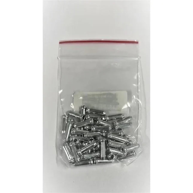 BICYCLE PARTS - CABLE END - INNER WIRE END CAP, 1.2MM - 1.8MM DIA, SILVER (BAG OF 50)